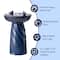 Glitzhome® 24.75" LED Cobalt Blue Twist Ceramic Birdbath Outdoor Floor Fountain